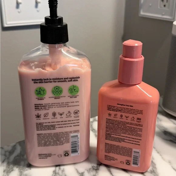 Hempz Dark Red Cherries Body Moisturizer and Herbal Body Serum Set - Pink - Picture 2 of 3